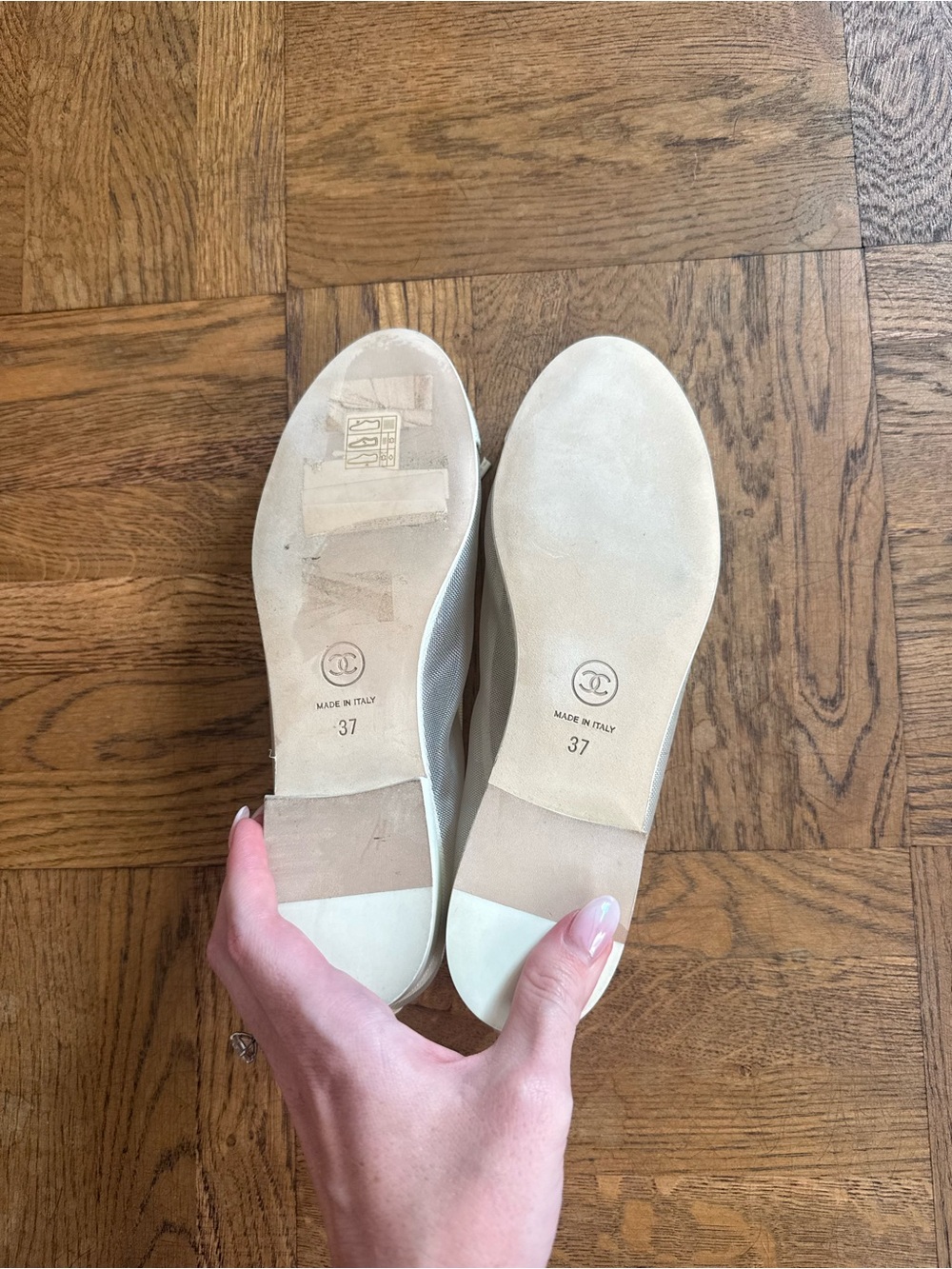 NWT & Box CHANEL Mesh Ballet Flats - Picture 3 of 3